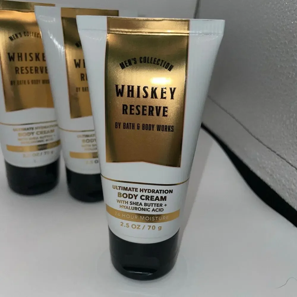 Bath & Body Works Whisky Reserve Mens Body Cream 2.5 oz Travel Size Lot 3 BBW